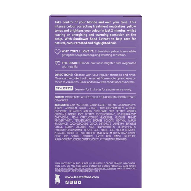 Lee Stafford Bleach Blondes Purple Toning Hot Shots - 4x 15ml