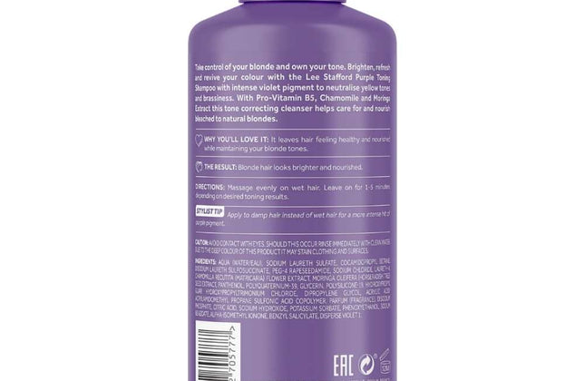 Lee Stafford Bleach Blondes Purple Toning Shampoo - 250ml