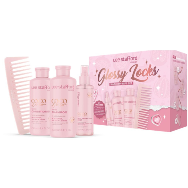Lee Stafford Glossy Locks Coco Loco Wash Day Kit - 2x200ml