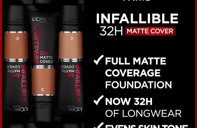 L'Oreal Paris Infaillible 32H Matte Cover Foundation - 30ml