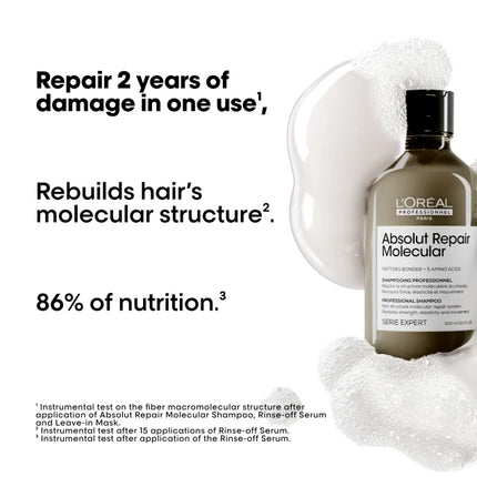 L'Oréal Professionnel Absolut Repair Molecular Shampoo + Oil Duo - 300+90ml