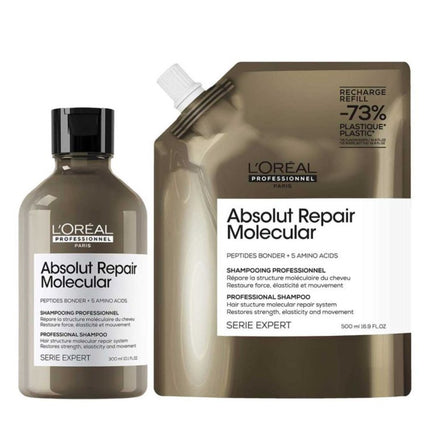 L'Oréal Professionnel Absolut Repair Molecular Shampoo Refill Set - 300+500ml