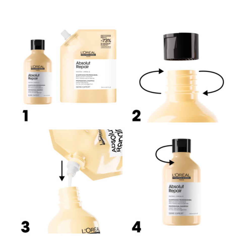 L'Oréal Professionnel Absolut Repair Shampoo Refill - 500ml