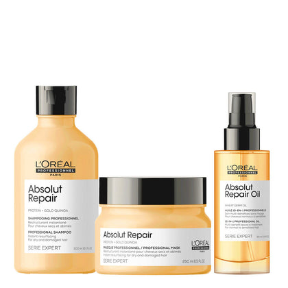 L'Oréal Professionnel Absolut Repair Trio Limited Edition Set - 300+250+90ml