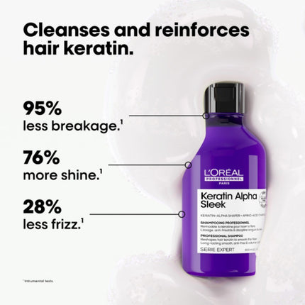 L'Oréal Professionnel Keratin Alpha Sleek Shampoo - 1500ml