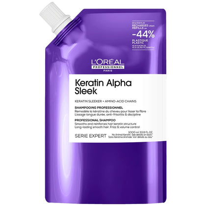 L'Oréal Professionnel Keratin Alpha Sleek Shampoo Refill - 1000ml