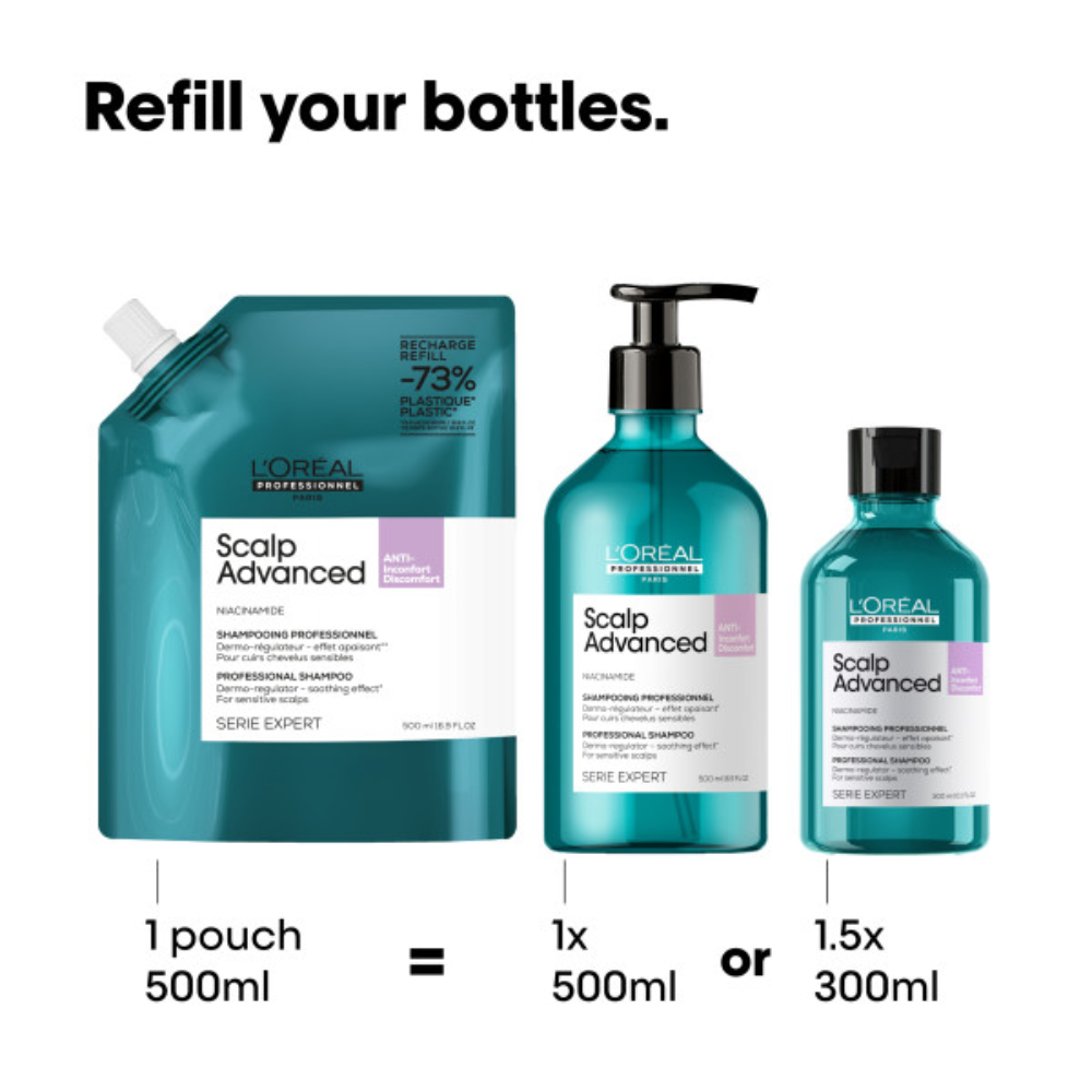 L'Oréal Professionnel Scalp Advanced Anti-Discomfort Shampoo Refill - 500ml