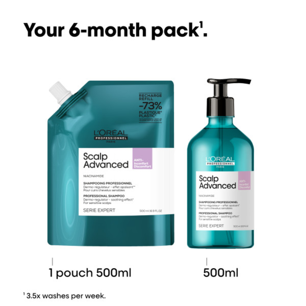 L'Oréal Professionnel Scalp Advanced Anti-Discomfort Shampoo Refill - 500ml