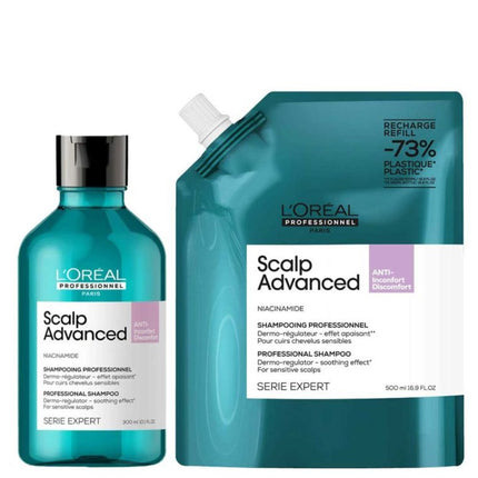 L'Oréal Professionnel Scalp Advanced Anti-Discomfort Shampoo Refill Set - 300+500ml