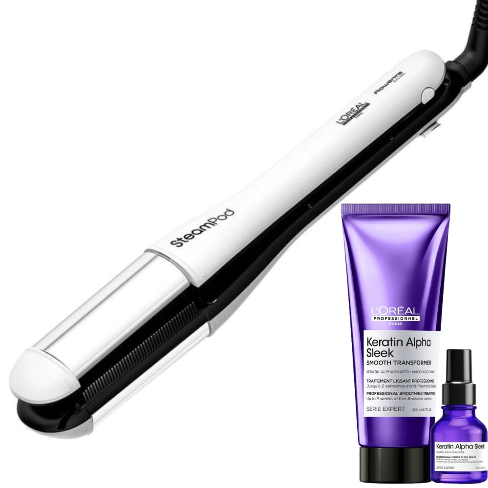 L'Oréal Professionnel Steampod 4.0 + Keratin Alpha Sleek Duo