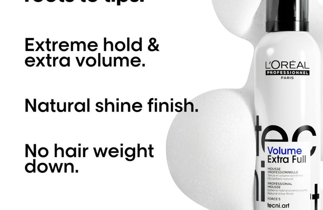 L'Oreal TecniArt Full Volume Extra Strong Mousse - 250ml