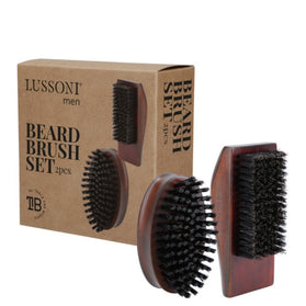 Lussoni Beard Brush Set - Vegan + Natural Brush