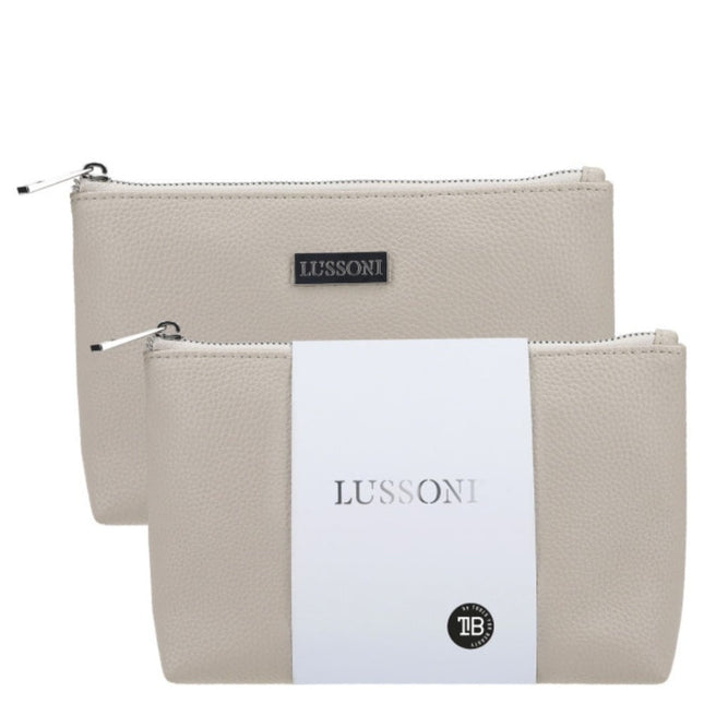 Lussoni Beauty Bag Vegan Leather - Beige