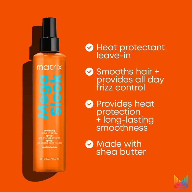 Matrix Mega Sleek Iron Smoother Leave-In Spray - 250ml