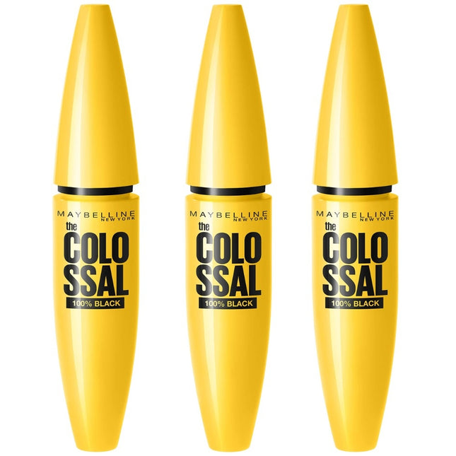 Maybelline Volume Express Colossal Mascara 100% Black - 3 Stuks