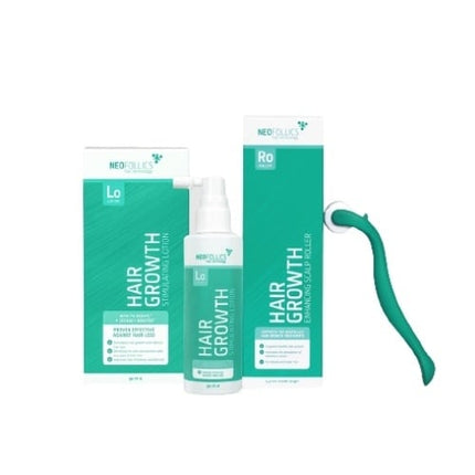 Neofollics Haargroei Kit  - Hair Growth Lotion + Scalp Roller