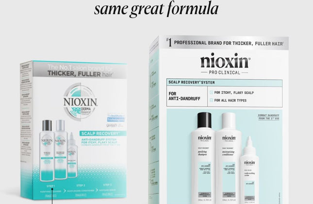Nioxin Scalp Recovery Anti-Dandruff Kit - 200+200+100ml