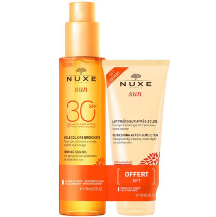 Nuxe Tanning Sun Oil SPF 30 & Aftersun Lotion Set - 150+100ml