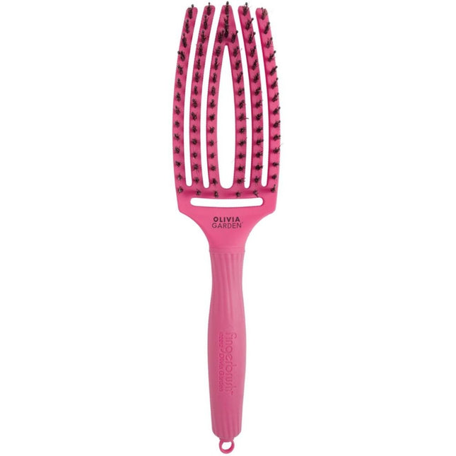 Olivia Garden Finger Brush Combo Medium Hot Pink Haarborstel