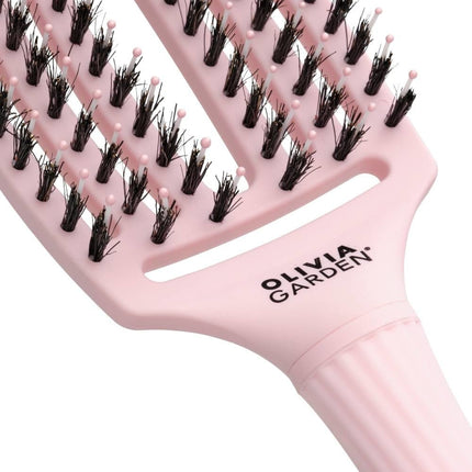 Olivia Garden Finger Brush Combo Medium Pastel Pink Haarborstel - Large