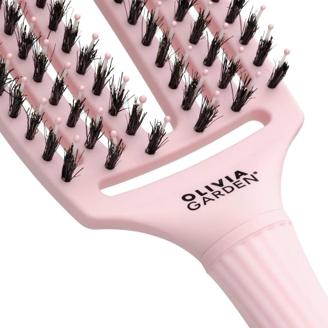 Olivia Garden Finger Brush Combo Medium Pastel Pink Haarborstel - Large