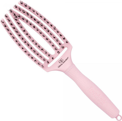 Olivia Garden Finger Brush Combo Medium Pastel Pink Haarborstel - Medium