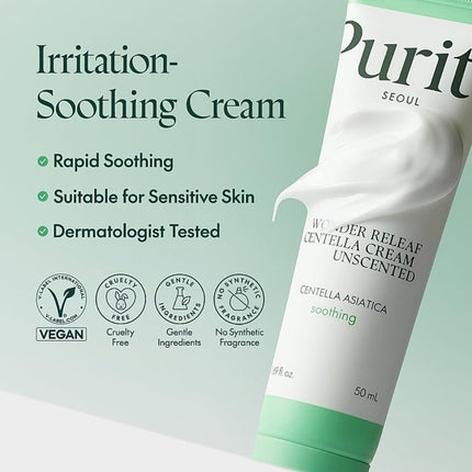 Purito Wonder Releaf Centella Unscented Recovery Cream - 50ml