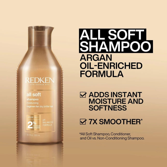 Redken All Soft Argan Oil Shampoo - 1000ml