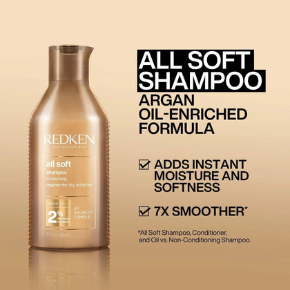 Redken All Soft Argan Oil Shampoo - 1000ml