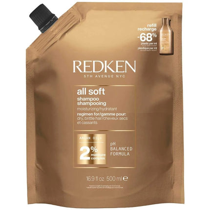 Redken All Soft Argan Oil Shampoo Refill- 500ml