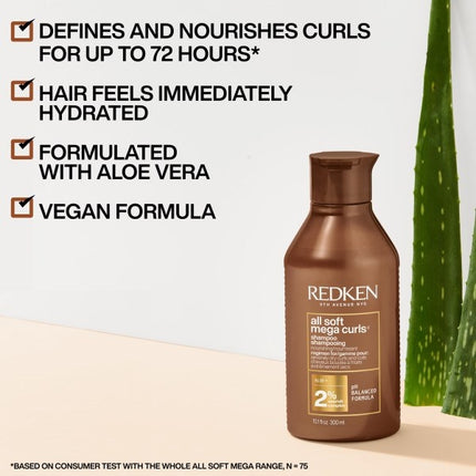 Redken All Soft Mega Curls Shampoo - 300ml