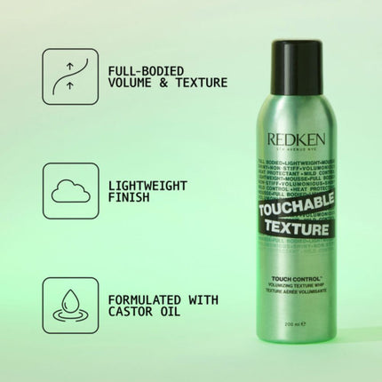 Redken Volumizing Touch Control Texture Whip - 200ml