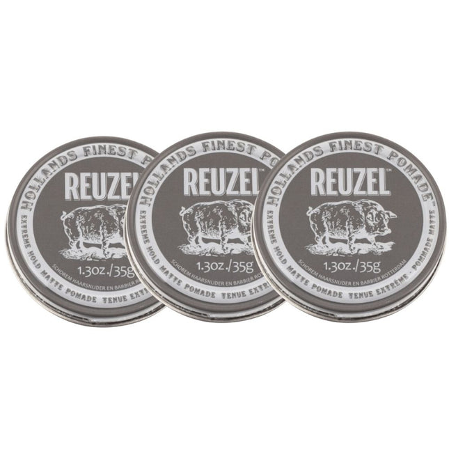 Reuzel Extreme Hold Matte Pomade 3-Pack - 3x95gr.