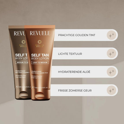 Revuele Self Tan Body Lotion Medium To Dark - 200ml
