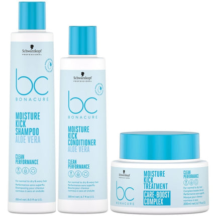 Schwarzkopf BC Moisture Kick Treatment Set - 250+200ml+200ml