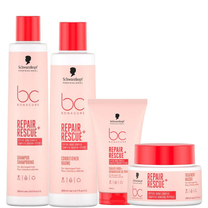 Schwarzkopf Bonacure Clean Performance Repair Rescue Care Set - 250+200ml+200+100ml