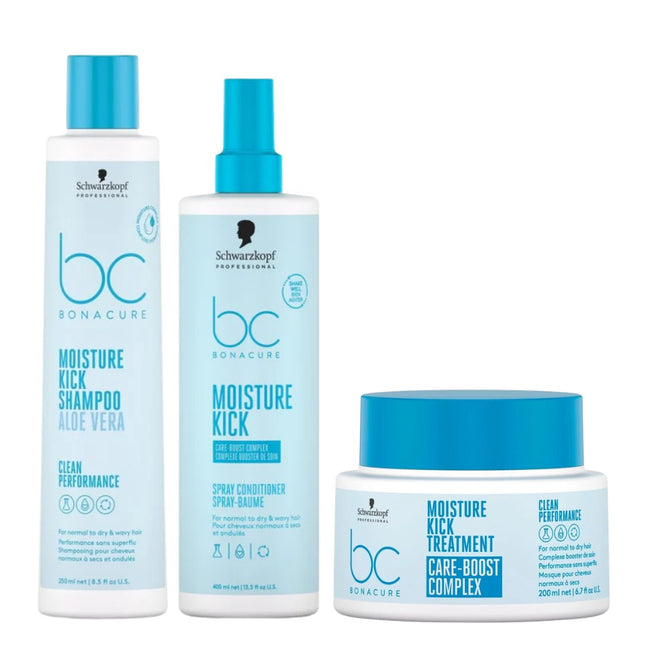 Schwarzkopf Bonacure Moisture Kick Treatment  Spray Set - 250+200ml+200ml