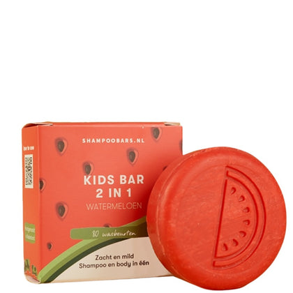 ShampooBars 3-in-1 Kids Bar Watermeloen Haar en Lichaam - 60g