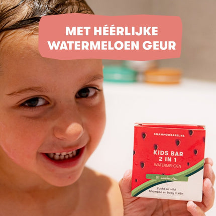 ShampooBars 3-in-1 Kids Bar Watermeloen Haar en Lichaam - 60g