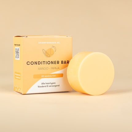 ShampooBars Conditioner Bar Mango Papaja krullend & droog haar - 60g