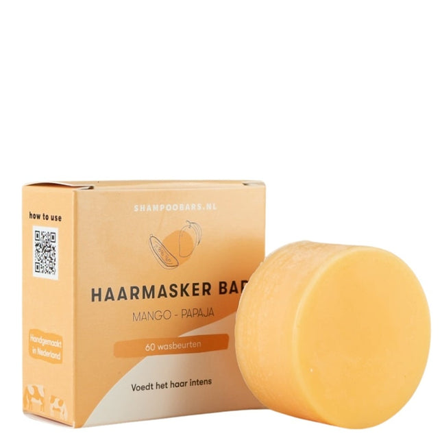 ShampooBars Haarmasker Bar Mango Papaja Extra Voedend - 45g