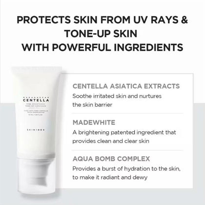 Skin1004 Madagascar Centella Tone Brightening Toneup Sunscreen Spf50+ PA++++ - 50ml