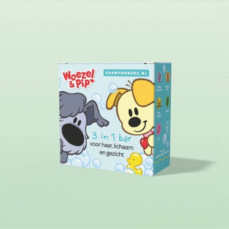 SOLYD 3-in-1 Bar Woezel & Pip Haar, Lichaam en Gezicht - 60g