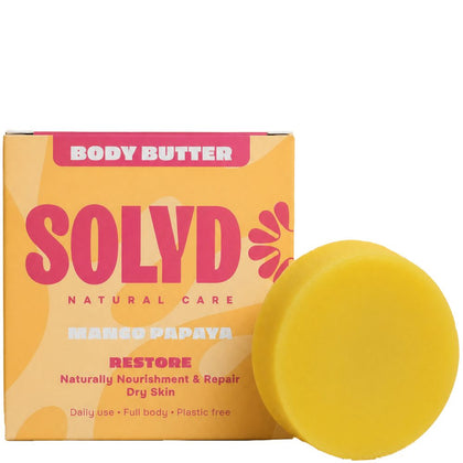 SOLYD Body Butter Bar Mango Papaja Normale tot Droge huid - 45g