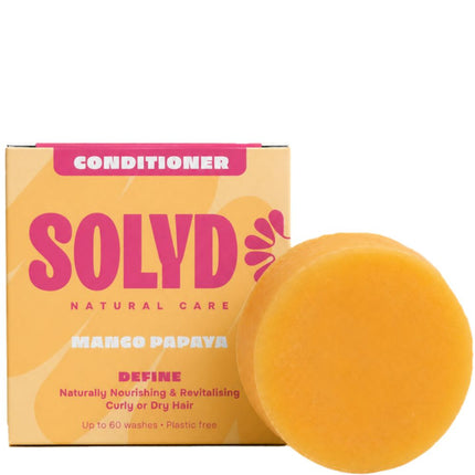 SOLYD Conditioner Bar Mango Papaja krullend & droog haar - 60g