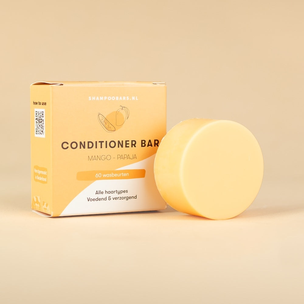 SOLYD Conditioner Bar Mango Papaja krullend & droog haar - 60g