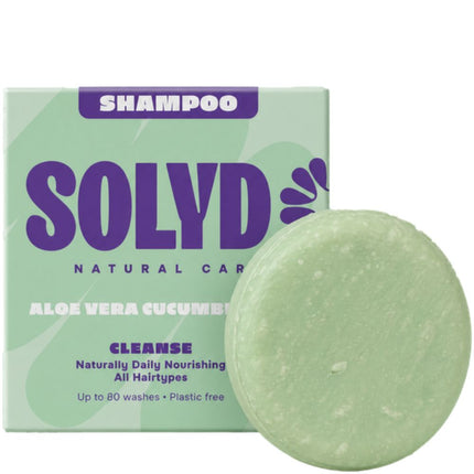 SOLYD Shampoo Bar Aloe Vera - Cucumber for All Hair Types - 60g
