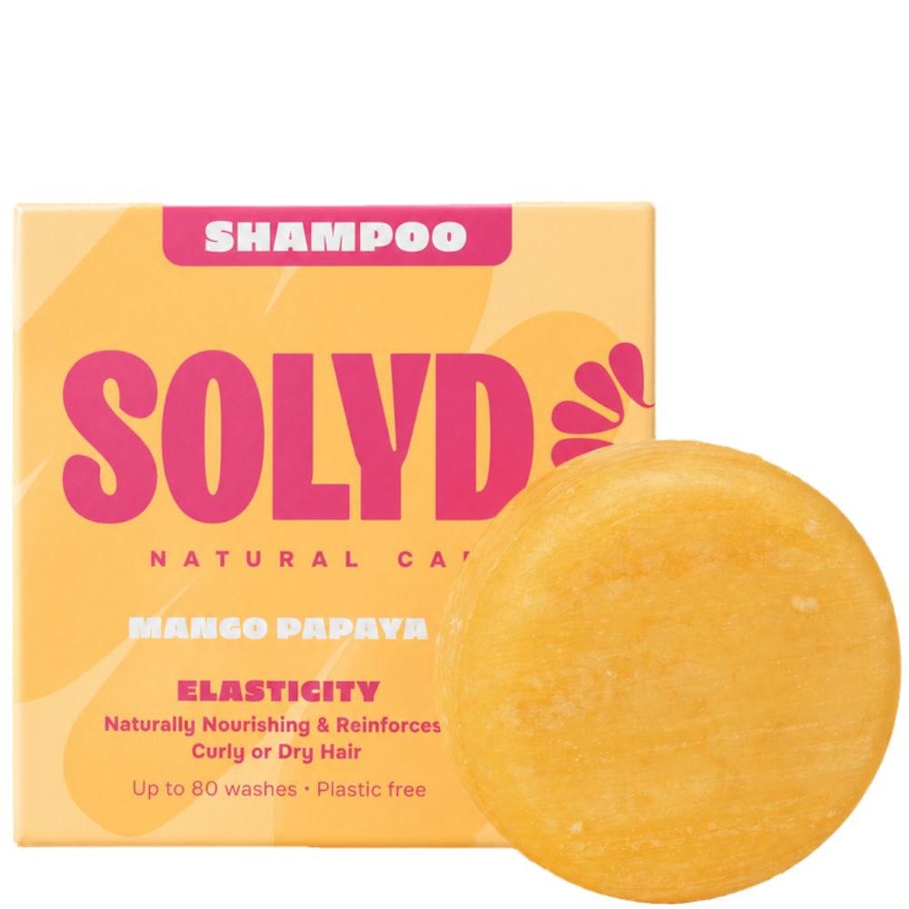 SOLYD Shampoo Bar Mango Papaja krullend & droog haar - 60g