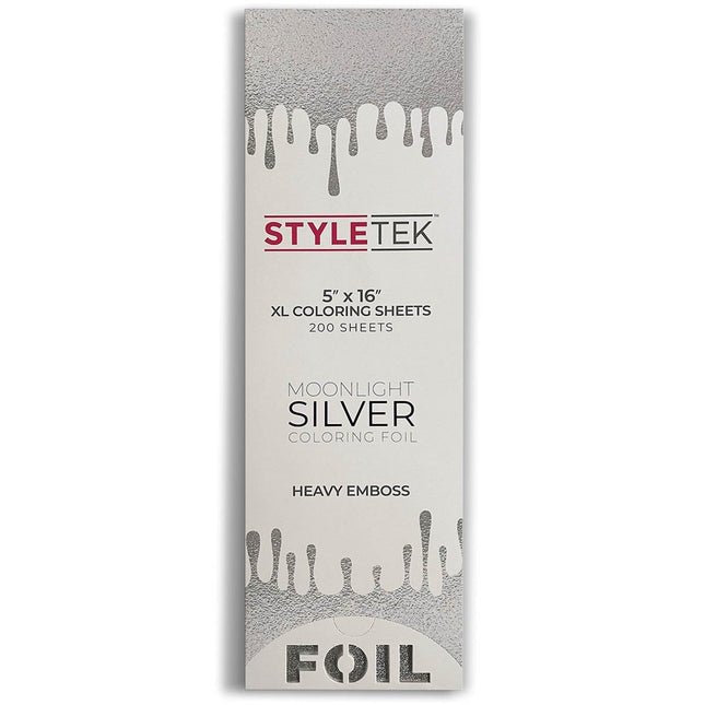 Styletek 5"x16" Moonlight Silver Emboss Folie Sheet - 200 stuks