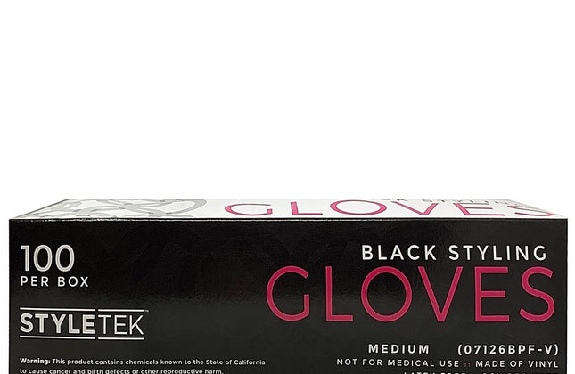 Styletek Vinyl Zwarte Handschoenen Poeder- & Latexvrij - 100st
